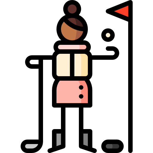 ゴルフ Puppet Characters Lineal Color icon