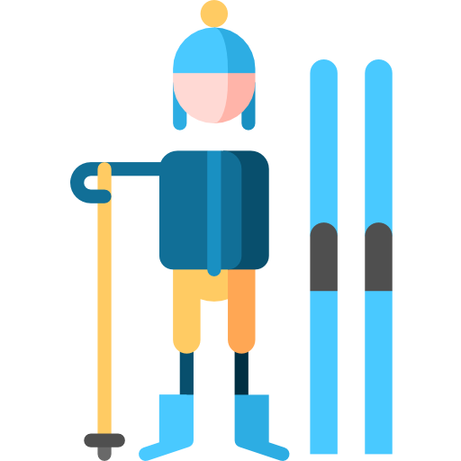 Ski Puppet Characters Flat icon