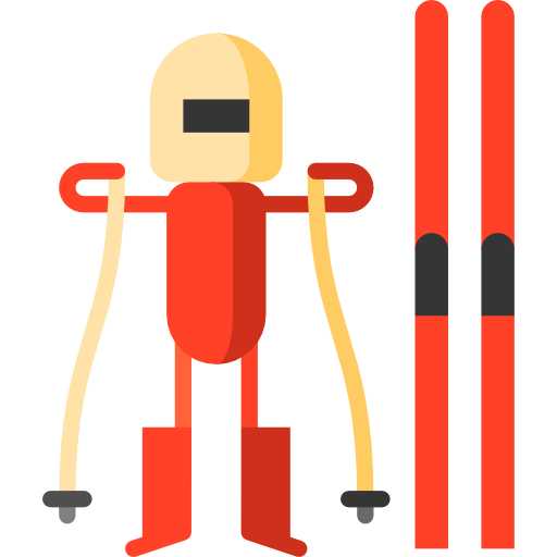 ski Puppet Characters Flat icoon