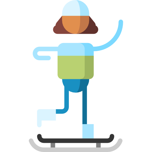 Snowboard Puppet Characters Flat icon