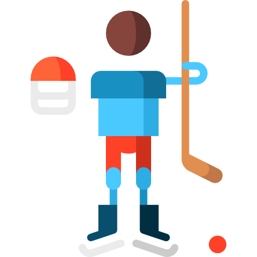 hockey no gelo Puppet Characters Flat Ícone