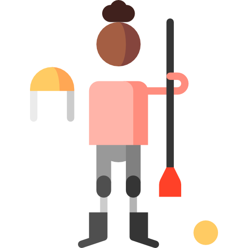 Broomball Puppet Characters Flat icon