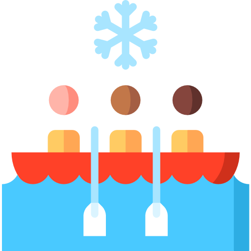Canoeing Puppet Characters Flat icon