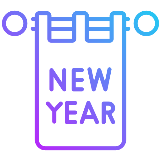 New year Generic gradient outline icon