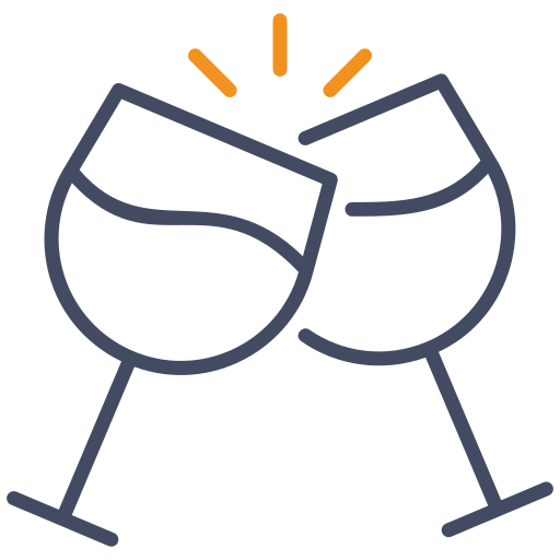 Champagne glasses Generic color outline icon