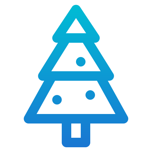 Christmas tree Generic gradient outline icon
