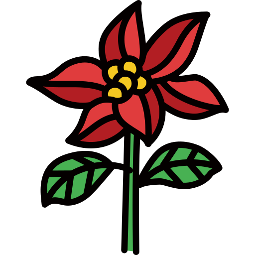 Poinsettia Generic color lineal-color icon