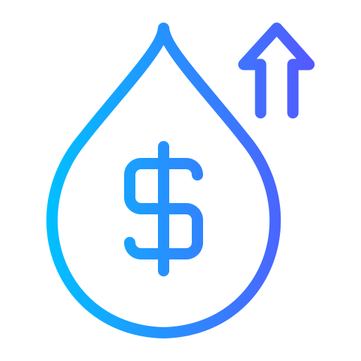 물 가격 Generic gradient outline icon