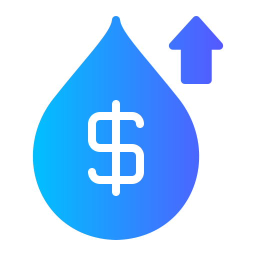 prix de l'eau Generic gradient fill Icône