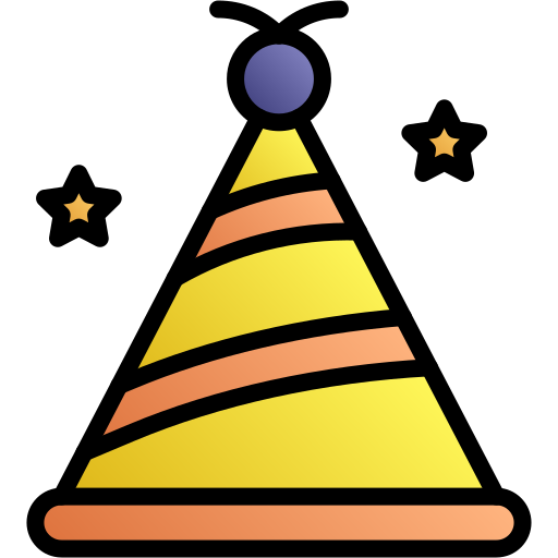 feesthoed Generic gradient lineal-color icoon