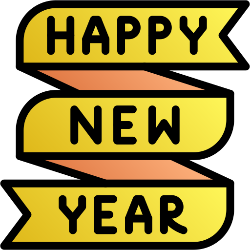 Happy new year Generic gradient lineal-color icon