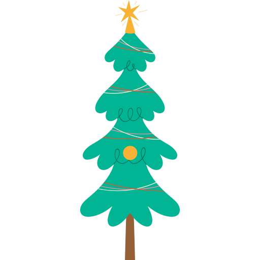 árvore de natal Generic Sticker Color Fill Ícone