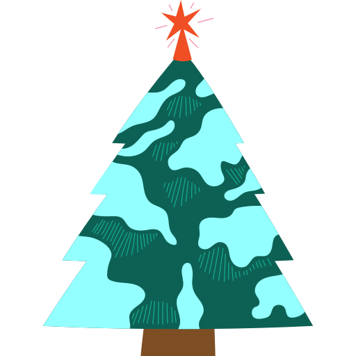 árbol de navidad Generic Sticker Color Fill icono