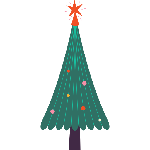 árvore de natal Generic Sticker Color Fill Ícone