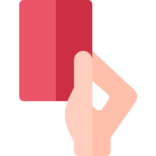 rote karte Basic Rounded Flat icon