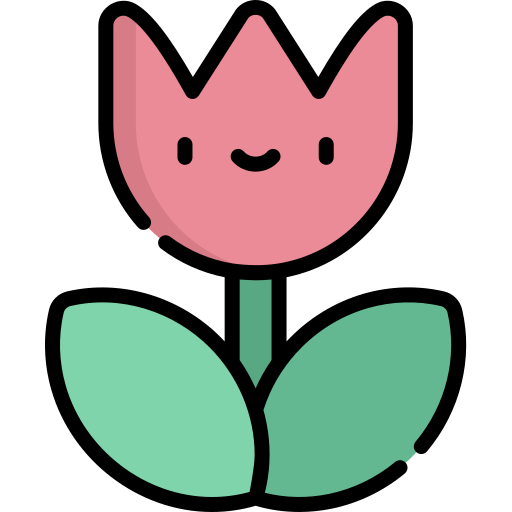 flor Kawaii Lineal color icono