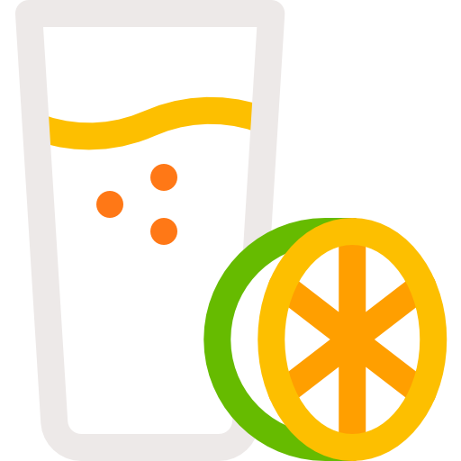 sok pomarańczowy Basic Rounded Lineal Color ikona