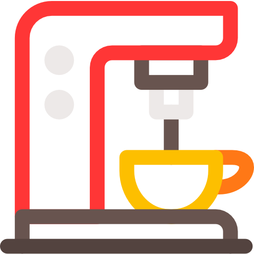 Coffee machine Basic Rounded Lineal Color icon