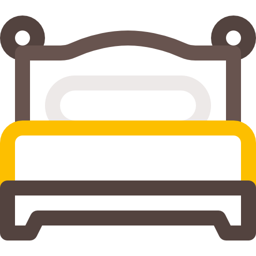 Bed Basic Rounded Lineal Color icon