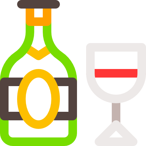 szampan Basic Rounded Lineal Color ikona