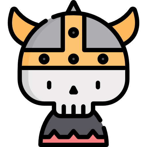 Skull Kawaii Lineal color icon