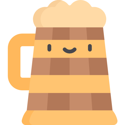 Beer mug Kawaii Flat icon