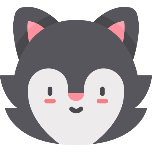 wolf Kawaii Flat icon