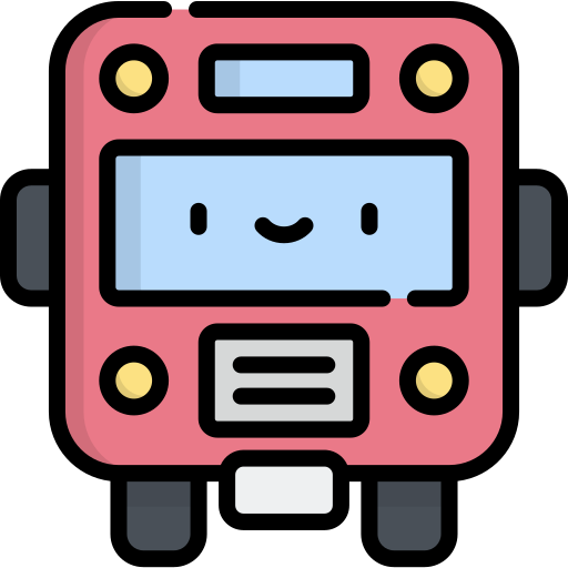 autobús Kawaii Lineal color icono