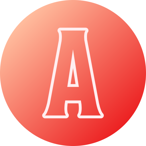 buchstabe a Generic gradient fill icon