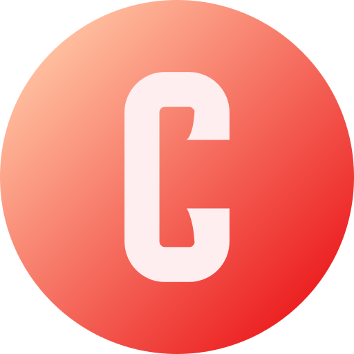 litera c Generic gradient fill ikona