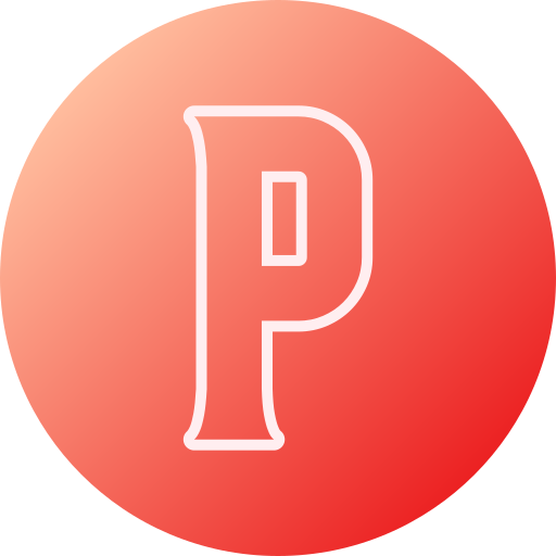 Letter p Generic gradient fill icon