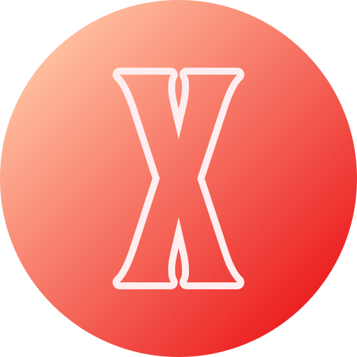 Letter x Generic gradient fill icon