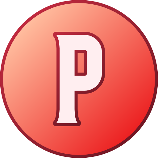 文字p Generic gradient lineal-color icon