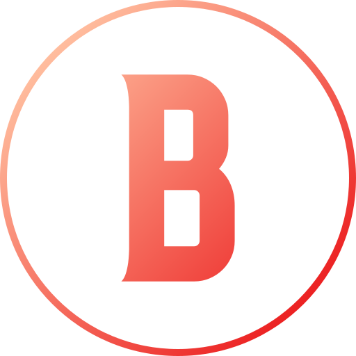 文字b Generic gradient fill icon