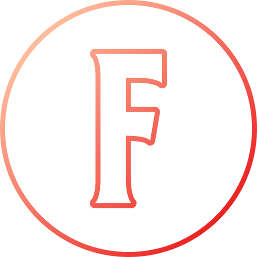 文字f Generic gradient outline icon