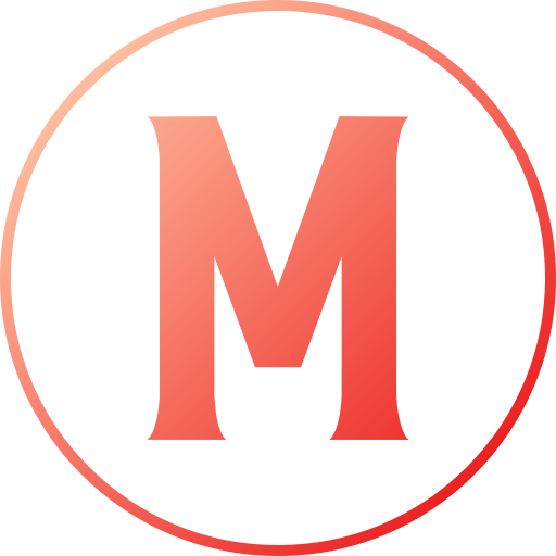 Letter m Generic gradient fill icon