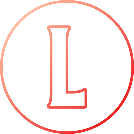 lettera l Generic gradient outline icona