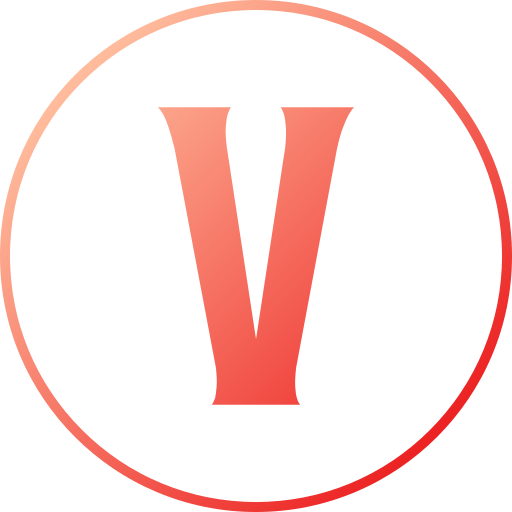 Letter v Generic gradient fill icon