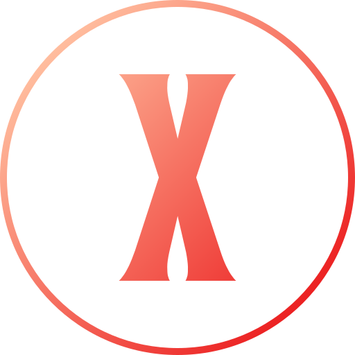 文字x Generic gradient fill icon