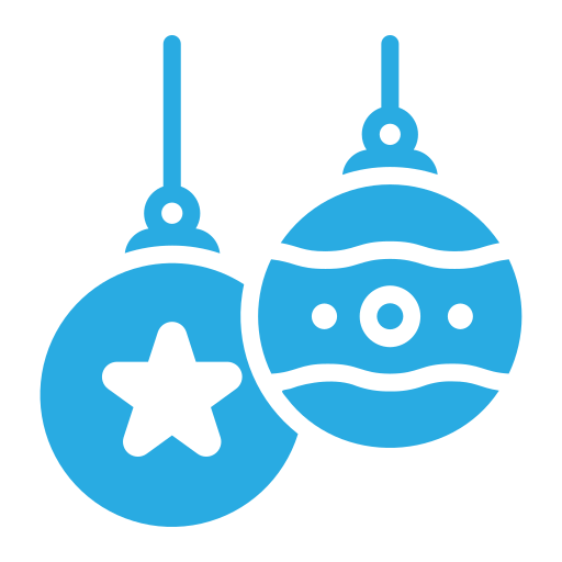 Christmas balls Generic color fill icon