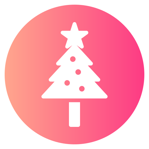 drzewko świąteczne Generic gradient fill ikona