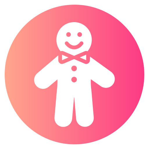 Gingerbread man Generic gradient fill icon