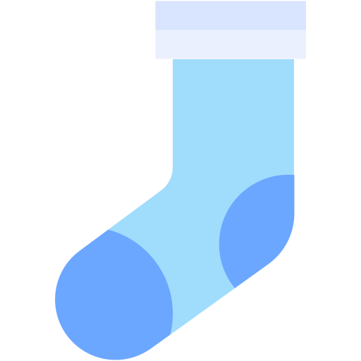 kerst sokken Generic color fill icoon