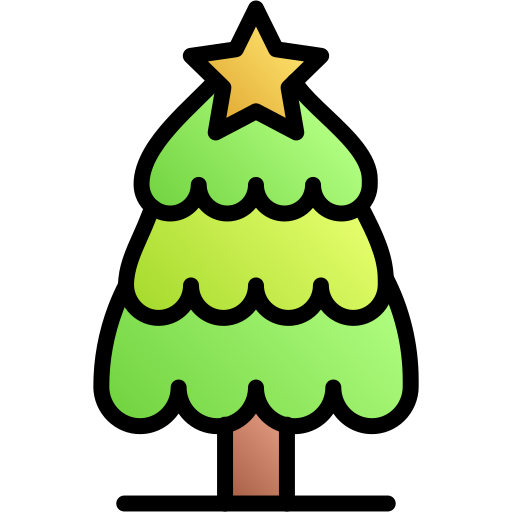 kerstboom Generic gradient lineal-color icoon