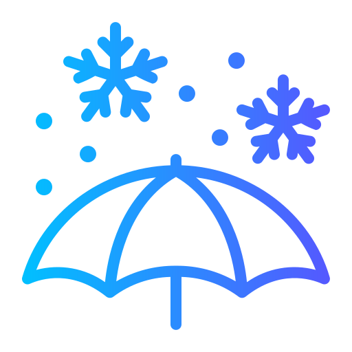 sneeuwval Generic gradient outline icoon