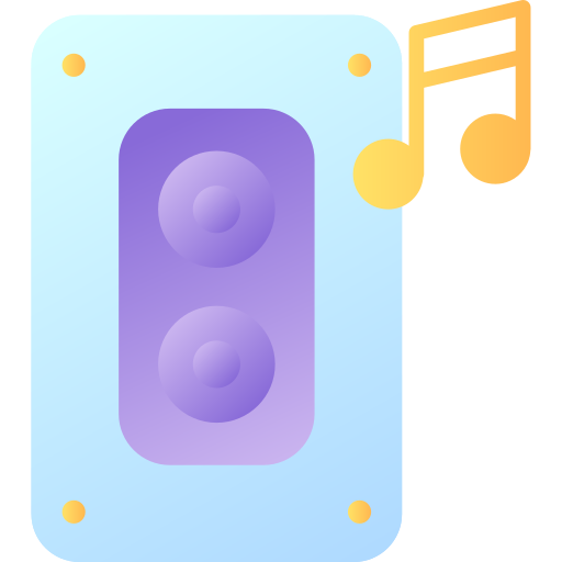 głośnik niskotonowy Generic gradient fill ikona