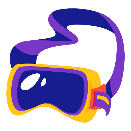 gafas de esquí Generic color fill icono