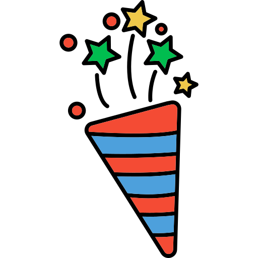 konfetti Generic color lineal-color icon