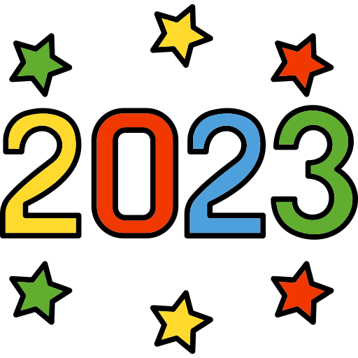 ハッピー 2023 Generic color lineal-color icon