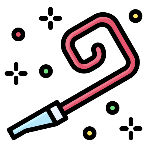 Party blower Generic color lineal-color icon